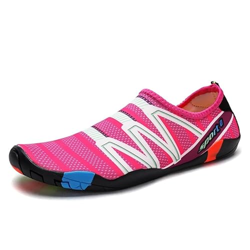 ENEN Barfuss Schuhe Damen, Unisex Mode Wasserschuhe Strandschuhe Schwimmschuhe Aquaschuhe mit Drainageloch, Sommer Atmungsaktiv Outdoor Fitnessschuhe Sport Traillaufschuhe 36-46 von ENEN