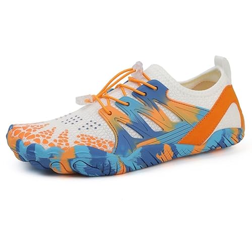 ENEN Barfuss Schuhe Damen, Unisex Wasserschuhe Strandschuhe Schwimmschuhe Aquaschuhe mit Drainageloch, Mode Sommer Atmungsaktiv Outdoor Fitnessschuhe Sport Traillaufschuhe 35-46 von ENEN