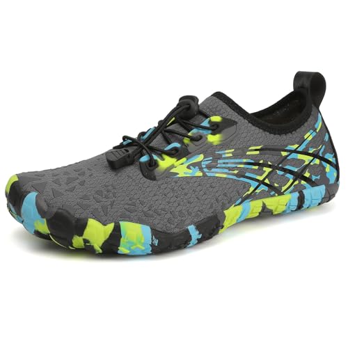 ENEN Barfuss Schuhe Damen, Wasserschuhe Strandschuhe Schwimmschuhe Aquaschuhe mit Drainageloch, Unisex Mode Sommer Atmungsaktiv Outdoor Fitnessschuhe Sport Traillaufschuhe 35-46 von ENEN