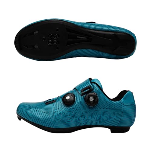 ENEN Fahrradschuhe Herren Damen, MTB Schuhe Abriebfester Rennradschuhe Fahrradschuhe Unisex, Streifen Mountainbike Rennrad Schuhe Radschuhe Kompatibel mit SPD und SPD-SL von ENEN