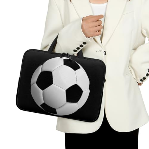 ENEN Laptoptasche 10-17 Zoll Laptop-Taschen, Fußball Druck Laptop Tasche Business Büro Arbeit Computertasche, Schlanke Notebook Tasche für Herren Frauen (17 Zoll,Fußball) von ENEN