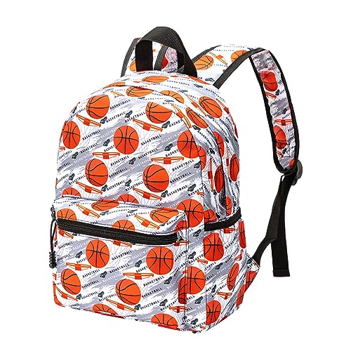 ENEN Rucksack Kinder Kinderrucksack Rucksack Kindergarten Jungen Mädchen Karikatur Kleiner Tagesrucksack Schulrucksack Kindertasche Kindergartenrucksack (13”,Basketball) von ENEN