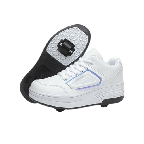 ENEN Schuhe mit Rollen für Jungen & Mädchen, Outdoor Turnschuhe mit Rollen Versenkbarer, Schuhe mit Rollen Kinder, 2-in-1 Roller Schuhe Turnschuhe mit 2 Rollen von ENEN