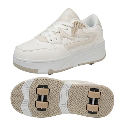 ENEN Schuhe mit Rollen für Mädchen & Jungen, Turnschuhe mit Rollen Versenkbarer, Outdoor Straße Schuhe mit Rollen Kinder, 2-in-1 Roller Schuhe Turnschuhe mit 4 Rollen von ENEN