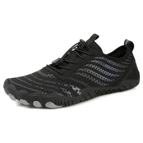 ENEN Wasserschuhe Damen, Paare Barfuss Schuhe Strandschuhe Schwimmschuhe Aquaschuhe mit Drainageloch, Sommer Atmungsaktiv Outdoor Sport Traillaufschuhe von ENEN