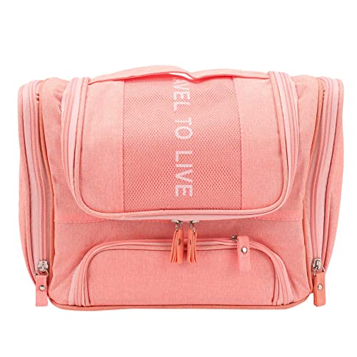 ENERRGECKO Rosa wasserdichte MäNner HäNgende Kosmetik Tasche Reisen Organizer Make-Up Tasche für Frauen Notwendige Make-Up Tasche Nass und Trocken WäSche Kultur Beutel von ENERRGECKO