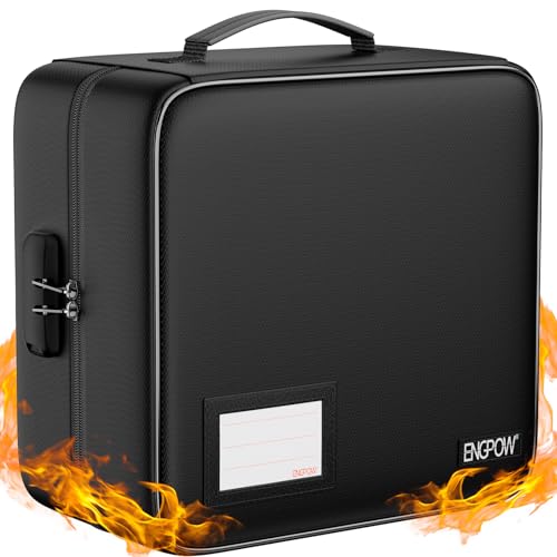 ENGPOW CD-/DVD-Aufbewahrungsbox mit Schloss, feuerfeste CD-/DVD-Hülle, 400 Kapazität, CD-Organizer, Ordner, DVD-Aufbewahrungshalter mit Reißverschluss und Griff, tragbare Aufbewahrungsordner, sicher ENGPOW CD-/DVD-Aufbewahrungsbox mit Schloss, feuerfeste CD-/DVD-Hülle, 400 Kapazität, CD-Organizer, Ordner, DVD-Aufbewahrungshalter mit Reißverschluss und Griff, tragbare Aufbewahrungsordner, sicher von ENGPOW