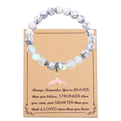 ENSIANTH Meerjungfrau Schwanz Armband Meerjungfrau Liebhaber Geschenk Strand Schwanz Schmuck Wal Delphin Schwanz Charm Armband Ozean Meerjungfrau Thema Geschenk, M, Legierung Perle von ENSIANTH