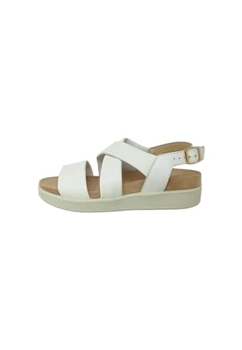 ENVAL SOFT Donna 5791200 Sandalen mit Keilabsatz, Weiß, Weiß, 36 EU von ENVAL SOFT