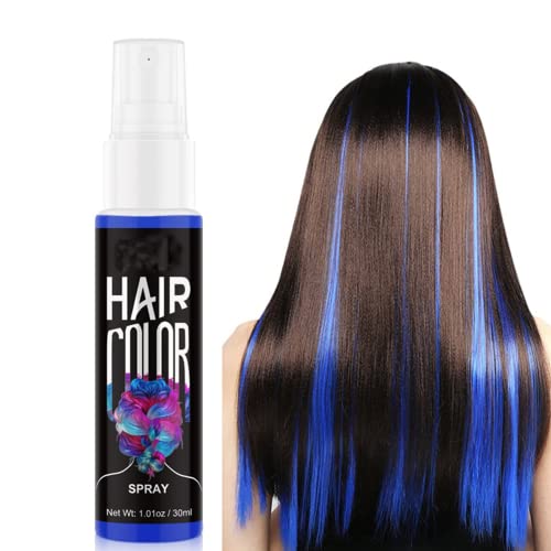 Haarspray Farbe,Haarfarbe Blau,Farbiges Haarspray,Temporäre Haarfarbe,Haarfarbe Auswaschbar,Crazy Blue Temporary Hair Color Spray,Instant Hair Dye,Haar Colorationen (Blau) von EONFAVE