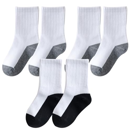 Sportsocken kinder, 3 Paare sneaker socken kinder Bequem weiße socken mädchen Hohe Elastizität Jungs tennissocken für Radfahren Laufen Wandern für 6-8 Jahre alt EU:28-31 Sportsocken kinder, 3 Paare sneaker socken kinder Bequem weiße socken mädchen Hohe Elastizität Jungs tennissocken für Radfahren Laufen Wandern für 6-8 Jahre alt EU:28-31 von EQLEF
