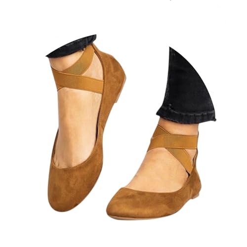 Damen Ballerina Bequeme Sommerschuhe Damen Ballerinas Slip On mit Komfort Tanzschuhe Ballet Schuhe Flat Flache Schuhe für Damen Klassische Freizeitschuhe Weich Brautschuhe von EQWIGKEIT