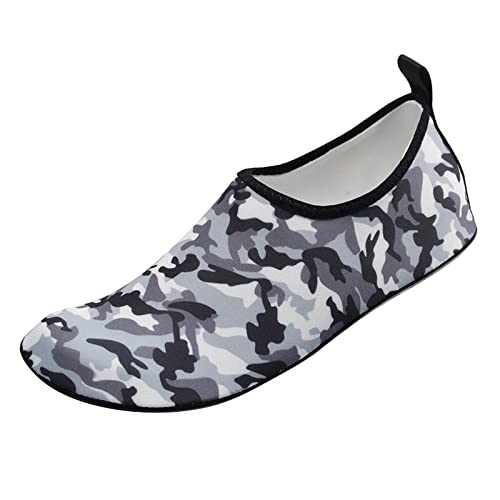 EQWIGKEIT Unisex Barfußschuhe Damen Outdoor Schwimmschuhe Sommer Badeschuhe Schnell Trocknend Breathable Zehenschuhe Surfschuhe Wasserfest Strandschuhe Unisex Traillaufschuhe Sport Wandern Aquaschuhe von EQWIGKEIT