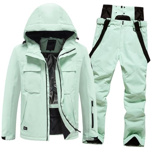 EQWIGKEIT Zweiteiliger Wintermantel Outdoor 2-Stücke Snowboard Sets Winter Ski Anzug Schneeanzug Winddicht Skibekleidung Jacke Und Hosen Skianzüge Warme Winteranzug Thermoanzug EQWIGKEIT Zweiteiliger Wintermantel Outdoor 2-Stücke Snowboard Sets Winter Ski Anzug Schneeanzug Winddicht Skibekleidung Jacke Und Hosen Skianzüge Warme Winteranzug Thermoanzug von EQWIGKEIT