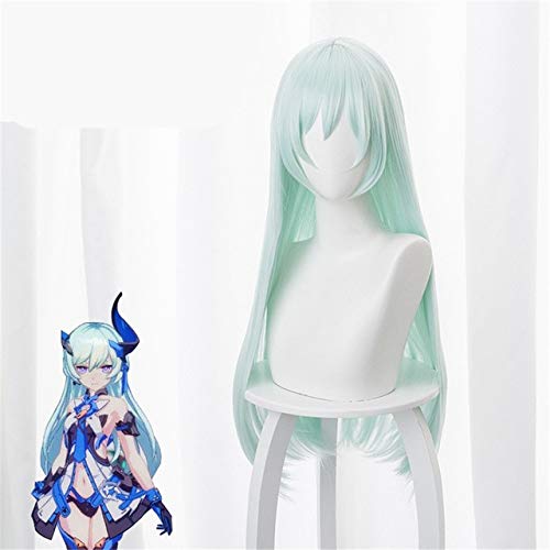 Spiel Honkai Impact 3 Cosplay Liliya Olenyeva Mintgrün 80 cm Hitzebeständige synthetische lange Haare Halloween Perücke + Perücke Kappe als das Bild Spiel Honkai Impact 3 Cosplay Liliya Olenyeva Mintgrün 80 cm Hitzebeständige synthetische lange Haare Halloween Perücke + Perücke Kappe als das Bild von EQWR