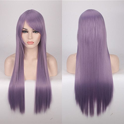 cosplay wig color anime wig long hair style hood 80cm straight hair color: 80CM smoke purple K026-17 cosplay wig color anime wig long hair style hood 80cm straight hair color: 80CM smoke purple K026-17 von EQWR