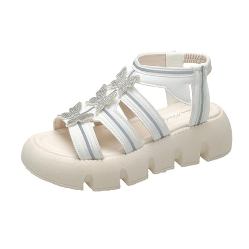 ERICAT Damen Flache Sport-Sandalen Hollow Out Heel Offene Zehe Freizeitschuhe Kleine Frische Bowknot Walking Schuhe Outdoor Sommer Strandschuhe von ERICAT