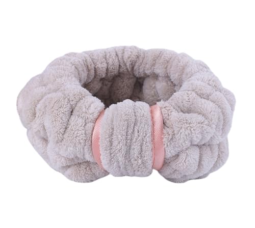 Weiches Stirnband Haarband elastisches Haarband Frauen Mädchen Gesicht waschen Turban Kopfbedeckung (Color : Khaki) von ERICAT