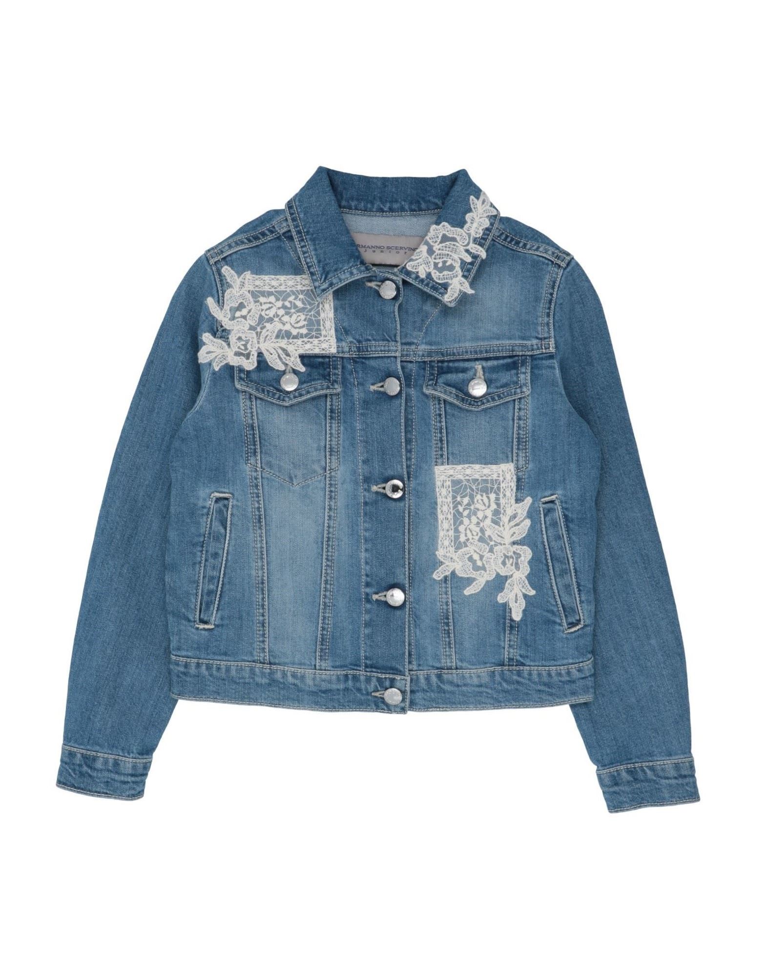 ERMANNO SCERVINO JUNIOR Jeansjacke/-mantel Kinder Blau von ERMANNO SCERVINO JUNIOR