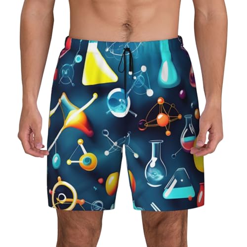 ERSDWRE Strandshorts mit abstraktem Wissenschafts-Chemie-Druck, mit Taschen, Badehose, Herren-Badehose, Badehose zum Surfen, Schwimmen, Schwarz , L ERSDWRE Strandshorts mit abstraktem Wissenschafts-Chemie-Druck, mit Taschen, Badehose, Herren-Badehose, Badehose zum Surfen, Schwimmen, Schwarz , L von ERSDWRE