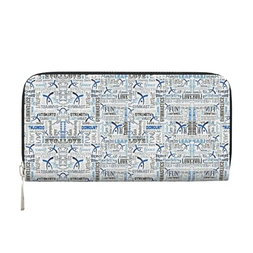 ERTTNT Gymnastik Blau Druck Handbrieftasche Große Kapazität Trendy Wallet für Frauen Casual Clutch Geldbörsen für Reisen, Schwarz, Einheitsgröße, Kunst ERTTNT Gymnastik Blau Druck Handbrieftasche Große Kapazität Trendy Wallet für Frauen Casual Clutch Geldbörsen für Reisen, Schwarz, Einheitsgröße, Kunst von ERTTNT