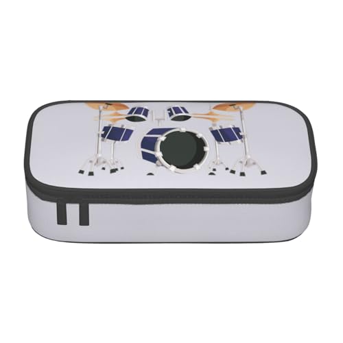 ERTTNT Jazz-Trommel-Druck, praktisches Federmäppchen, 21,6 x 5,1 x 9,4 cm, funktionaler Organizer für Stifte, Bleistifte ERTTNT Jazz-Trommel-Druck, praktisches Federmäppchen, 21,6 x 5,1 x 9,4 cm, funktionaler Organizer für Stifte, Bleistifte von ERTTNT