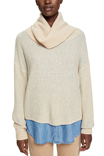 ESPRIT Damen 092EO1I305 Pullover, 299/CREAM BEIGE 5, XL von ESPRIT