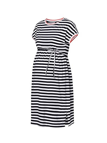 ESPRIT Maternity Damen Dress Short Sleeve Stripe Kleid, Night Sky Blue - 485, 36 EU von ESPRIT Maternity