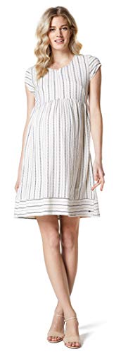 ESPRIT Maternity Damen Dress nurs sl Jacquard Kleid, Mehrfarbig (Off White 110), 42 (Herstellergröße: XL) von ESPRIT Maternity