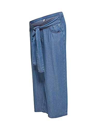 ESPRIT Maternity Damen Pants UTB Culotte Umstandshose, Blau (Medium Wash 960), (Herstellergröße: 42) von ESPRIT Maternity