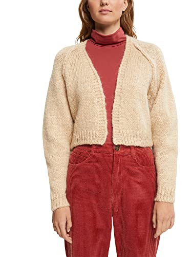 ESPRIT Damen 102EE1I312 Strickjacke, 289/SAND 5, XL von ESPRIT