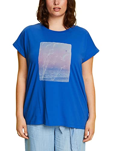 ESPRIT Damen 053EE1K346 T-Shirt, 410/BRIGHT Blue, 44 von ESPRIT