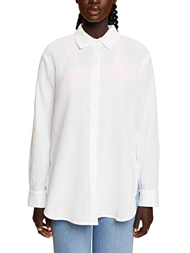 ESPRIT Damen 043EE1F304 Bluse, 100/WHITE, XXL von ESPRIT