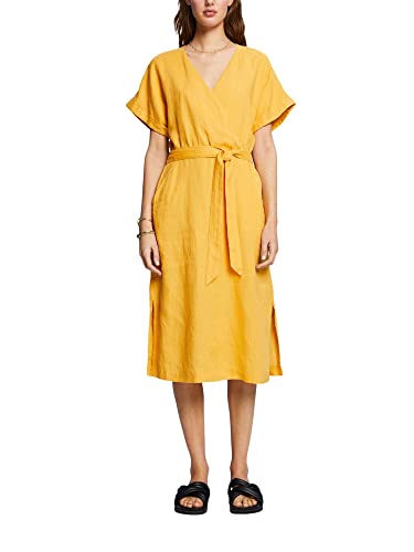 ESPRIT Damen 043EO1E308 Kleid, 730/SUNFLOWER Yellow, 32 von ESPRIT