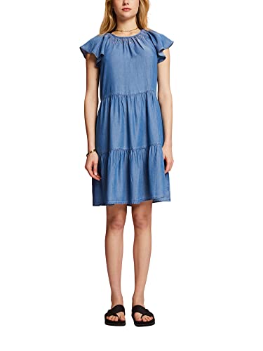 ESPRIT Damen 053CC1E312 Kleid, 902/Blue Medium Wash, L von ESPRIT