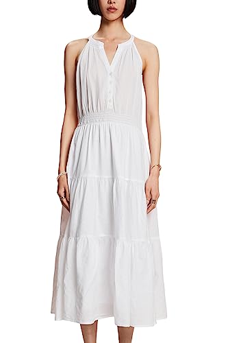 ESPRIT Damen 053EE1E309 Kleid, 100/WHITE, 36 von ESPRIT