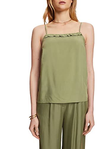 ESPRIT Damen 063CC1F301 Bluse, 345/LIGHT Khaki, L von ESPRIT