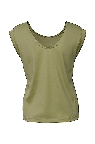 ESPRIT Damen 063EE1K306 T-Shirt, 345/LIGHT Khaki, S von ESPRIT