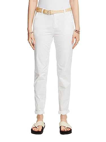 ESPRIT Damen 993EE1B312 Hose, 100/WHITE, 38/32 von ESPRIT