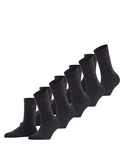 FALKE Damen Solid 5-pack W Baumwolle Einfarbig 5 Paar Socken, Grau (Anthracite Melange 3080), 36-41 EU von FALKE