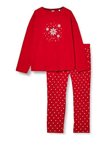 ESPRIT Damen X-mas Nw Sus Pyjama L-slv Pyjamaset, Dark Red, 34 von ESPRIT