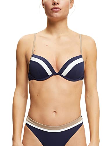 ESPRIT Damen Tayrona Beach Rcs Pad.plunge Bikini, Navy, 38/75B EU von ESPRIT