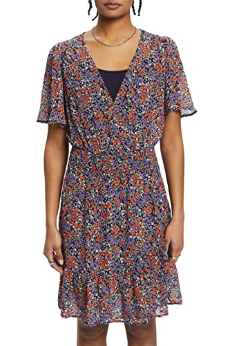 ESPRIT Florales Minikleid mit gesmokter Taille von ESPRIT