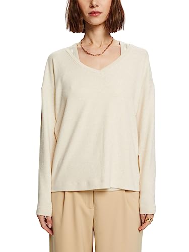 ESPRIT Gebürstetes Longsleeve mit V-Ausschnitt von ESPRIT