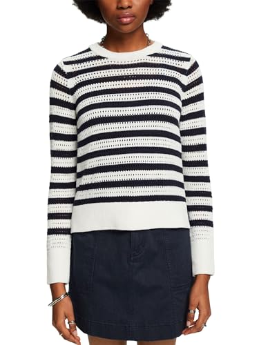 ESPRIT Gestreifter Pullover aus Lochstrick von ESPRIT