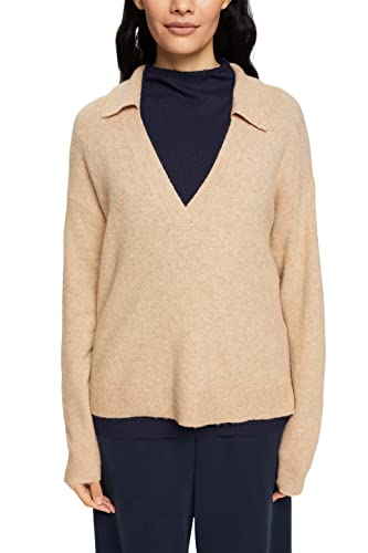 ESPRIT Damen 092ee1i313 Pullover, New Cream Beige, M EU von ESPRIT