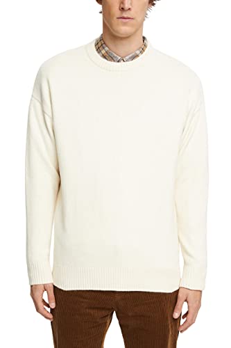 ESPRIT Herren 112EE2I305 Pullover, 110/OFF White, M von ESPRIT