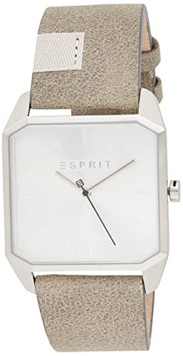 ESPRIT Herren Analog Quarz Uhr mit Leder Armband ES1G071L0015 von ESPRIT