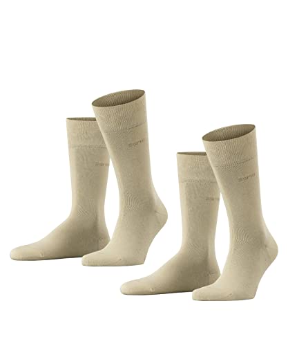 ESPRIT Herren Socken Basic Easy 2-Pack M SO Baumwolle einfarbig 2 Paar, Beige (Cream 4011), 43-46 von ESPRIT