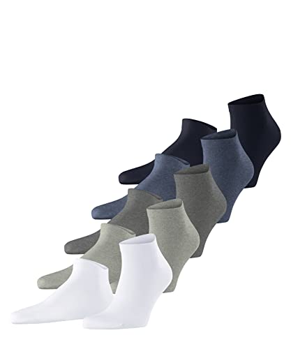 ESPRIT Herren Sneakersocken Solid-Mix 5-Pack M SN Baumwolle kurz einfarbig 5 Paar, Mehrfarbig (Sortiment 0020), 40-46 von ESPRIT